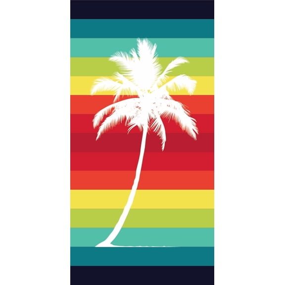 Printed Microfiber Sueded Beach Towel in Mesh bag