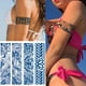 thumbnail image 3 of (Juego GZBH 5-8) 4 pegatinas semipermanentes para tatuajes con brazalete patrón serie bodegones pegatinas para tatuajes corporales 240x63 mm (B), 3 of 9