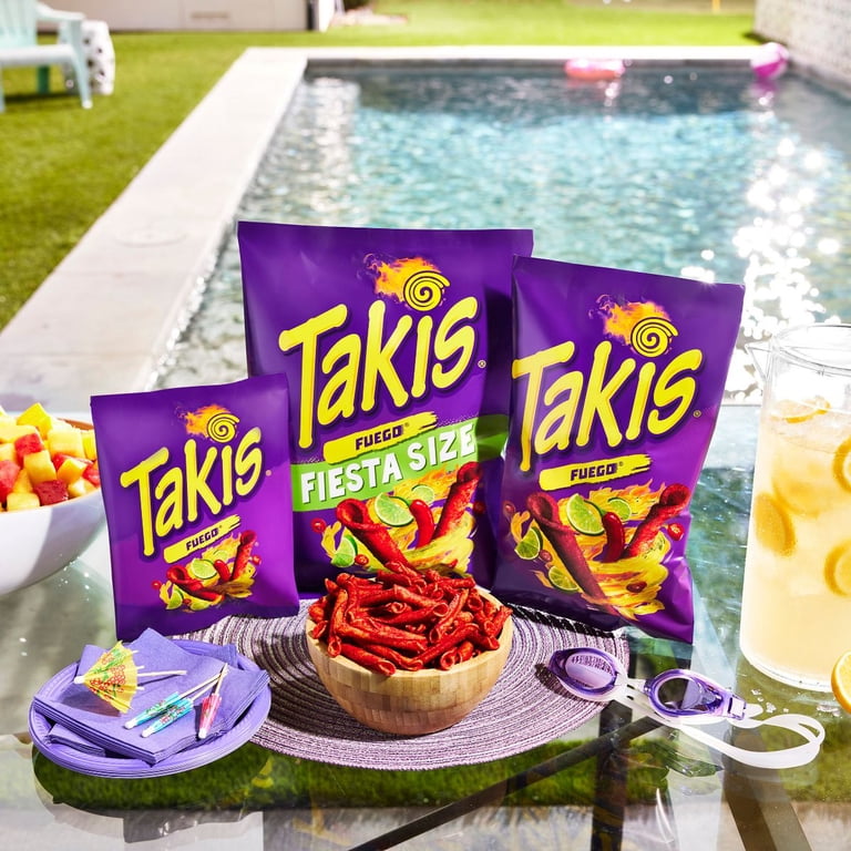 Takis Rolled Fuego Spicy Tortilla Chips, 9.9oz Bag, Chili Pepper