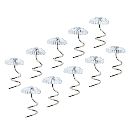 SKISUNO 20Pcs Spiral Pins for Upholstery Accessories Sofa Cover Holder Transparent Stainless Steel Furniture Tacks