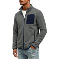 thumbnail image 5 of Men's Winter Warm Casual Jacket with Zipper Pockets Stand Collar Zip Up Golf Jackets Coat Windbreaker, 5 of 5