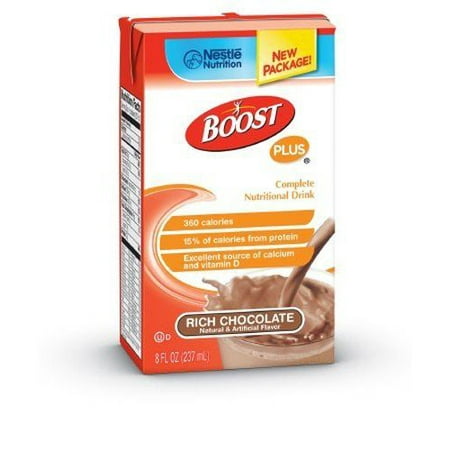 Boost Plus, Rich Chocolate, 8 oz Carton - 1 Each