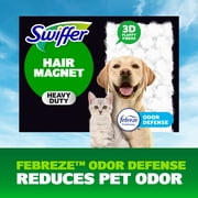 Swiffer Sweeper Pet Heavy Duty Dry Multi-Surface Cloth Refills for Floor Cleaning, Febreze, 32 Count