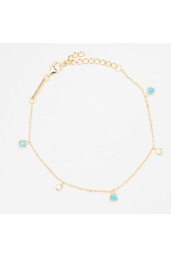 Maya Turquoise Ball Chain Bracelet