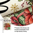 thumbnail image 3 of Welcome Christmas Poinsettia Small Decorative Garden Flag, Xmas Gift Holly Red Berry Flower Mason Jar Snowflake Yard Lawn Outside Decor, Winter Holiday Farmhouse Outdoor Home Decoration 12 x 18, 3 of 6