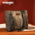 thumbnail image 4 of Wrangler Distressed Tote Bag for Women Western Purse Multi Pockets Handbags and Shoulder Bag, Braided-frost Grey, 4 of 7