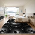 thumbnail image 3 of ODIKA 9'x12' Washable Area Rug Non-Slip, Chair-Friendly Gothic Witchy Border Academia Mystical Galaxy Phase Death Moth Refined for Dining Room, Basement, Large Office, 3 of 7