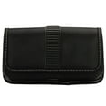 thumbnail image 3 of For Apple iPhone 14 Pro Max Rugged Canvas Cellphone Belt Clip Cover Holster Pouch Holder with Belt Loops Universal Horizontal Carrying Case - Black, 3 of 6