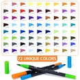 thumbnail image 2 of Rongyman 72 Colors Dual Tip Art Markers, 0.4mm Fine Point & 1-4mm Flexible Brush Tip Coloring Pens for Adult Coloring Books, Drawing, Journaling, Hand Lettering, Sketching & Calligraphy, Premium Arti, 2 of 7