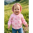 thumbnail image 6 of Cenuakty Kids Girl Windbreaker Hooded Jacket Waterproof Bow Print Zip up Cardigan, 6 of 9