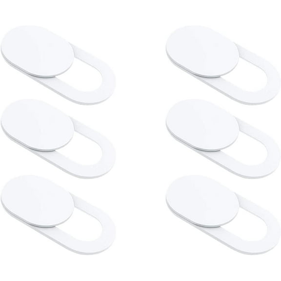 [6 Pack] Webcam Cover Slide, Web Camera Cover Web Camera Cover fits Laptop, Desktop, PC, Macboook Pro, iMac, Mac Mini, Computer, Smartphone,Protect Your Privacy and Security,Strong Adhensive-White