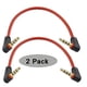 thumbnail image 2 of Seadream 2Pack 8 pulgadas 4 polos 3.5mm macho ángulo recto a 3.5mm macho ángulo recto cable de audio estéreo auricular cable de extensión para Beats Dr. Dre Studio iPhone, cable de audio M a M, 2 of 2