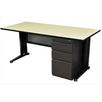 72 In. Single Ped Desk - Maple