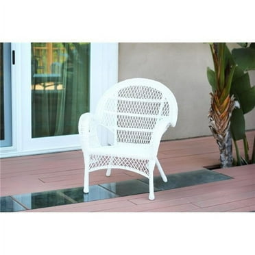 W00209-C-4 White Wicker Chair - Set of 4