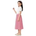 thumbnail image 6 of BLTIBY Girls Midi Pleated Chiffon Skirts Elastic High Waist Flowy Skirt Summer Casual Swing A-Line Flared Skirts Pink 3-4 Years, 6 of 6