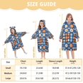 thumbnail image 4 of FORMRS Wearable Blanket Hoodie with Sleeves for Kids Cozy Flannel Sweatshirt, Modern Color Circle, 4 of 7