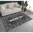 thumbnail image 1 of Shoes Off Rug, Sneaker Mat, Contemporary Area Rug, 19''x27''=50x70cm, Grey, 1 of 8