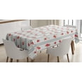 thumbnail image 1 of Ambesonne Shabby Flora Tablecloth Rectangular Table Cover, Rose Blooms, 60"x90", Dark Coral Pale Blue, 1 of 3