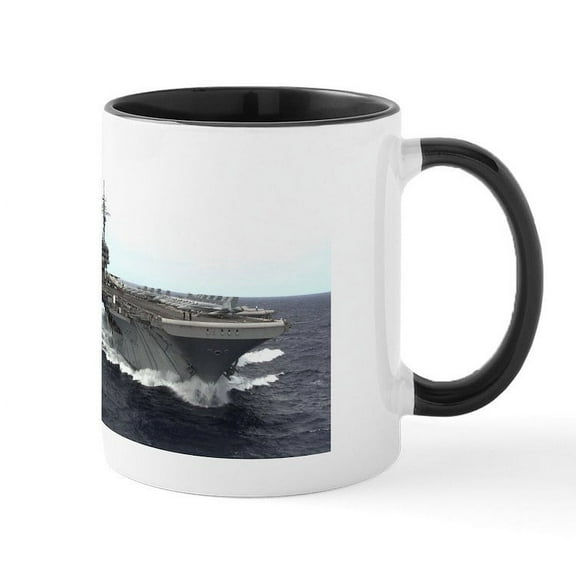 CafePress - USS Kitty Hawk CV63 Mug US Navy Gift - 11 oz Ceramic Mug - Novelty Coffee Tea Cup
