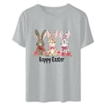 thumbnail image 5 of Xihbxyly Easter Shirts for Women Funny Bunny T-Shirt Loose Plus Size Short Sleeves Graphic Tee Tops Easter Egg Holiday Shirt Round Neck Top, 5 of 5