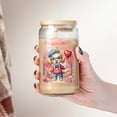 thumbnail image 4 of Happy Valentine’s Day Adorable Goldendoodle Puppy Holding Heart Balloon 16oz Glass Cup Mug Doodle Dog Lover Gifts Idea Glass Can with Bamboo Lid and Straw - 00030, 4 of 5