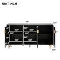thumbnail image 2 of Harper & Bright Designs Modern Elegant 3 Door Sideboard with Adjustable Shelves, Buffet Cabinet for Dining Room Living Room Hallway, Black, 2 of 12