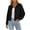 Black, variant on Womens Lightweight Chunky Knit Sweaters Fall Drop Shoulder Loose Fit Long Sleeve Button Down Cardigan Wine S-2XL