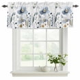 thumbnail image 2 of Spring Blue Floral Valances for Windows, Decorative Rod Pocket Window Valance Curtains, Country Garden Wildflowers Botanical Short Curtain Drapes for Kitchen/Living Room, 2 Panels, 42" W x 12" L, 2 of 8