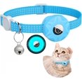 thumbnail image 1 of Collier pour Chat AirTag Réfléchissant Ajustable avec Boucle de Sécurité et Clochette Amovible - Support de Traqueur pour Animaux en Nylon Léger pour Chats/chatons - Visibilité Nocturne avec 3 Bandes Réfléchissantes - Phosphorescent, 1 of 6