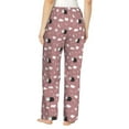 thumbnail image 3 of Uemuo Cute Calf Pattern Women's Wide Leg Palazzo Lounge Pants with Pockets Light Weight Loose Comfy Casual Pajama Pants-Large, 3 of 9