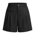thumbnail image 5 of Hurxie Stretchy Dress Shorts for Women Pull On Womens Shorts Dressy Casual High Waisted Summer Work Shorts Business Casual Black,S, 5 of 7