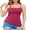 Pink, variant on Sociala Padded Camisoles for Womens Built-in Bra Side Split Tank Tops Cotton Cami Shirts