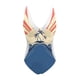 thumbnail image 3 of Gibobby Trajes de Natación para Mujer Trajes de baño Printi para mujer Trajes de baño Monokini Trajes de baño con cuello en V Trajes de baño(Azul,M), 3 of 4
