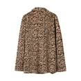 thumbnail image 4 of Chaqueta gruesa de felpa con botones cruzados y manga larga a la moda para mujer, abrigo cálido de invierno con estampado de leopardo Pompotops  qwe16779, 4 of 9