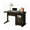 thumbnail image 3 of Cartesian 2 PC Home office desk and File Cabinet in Cappuccino, 3 of 7