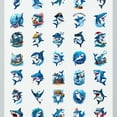 thumbnail image 4 of 35pcs-50pcs Cartoon Shark Stickers Adventure Stickers Ocean Animal Stickers for Luggage Laptops Suitcases, 4 of 9