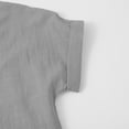 thumbnail image 4 of Otqutp Girls Shirts Short Sleeve Cotton Linen Dress Shirt Button Down Top Tees V Neck Trendy Tshirt Loose Fit Tops for Teen Tee Tops, 4 of 8