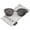 Black-Silver / Lavender, variant on Female Women's Bold Metal Nose Bridge Slim Temples Round Cat Eye Sunglasses 46mm (Black-Silver / Lavender) - 46mm