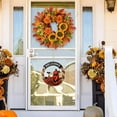 thumbnail image 6 of TYMZDYN Fall Wreaths for Front Door,20 Inch Autumn Sunflower Wreath,Fall Indoor Outdoor Decor with Maple Leaf,Thanksgiving Halloween Decorations for Home, Porch Decor, 6 of 8