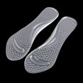 thumbnail image 2 of 1 Pair Transparent Unisex Silicone Foot Massage Insole Relax Cushion Support Pad Unique Bargains El pie del talón del protector del amortiguador, 2 of 3