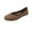 Brown 2, variant on Wensltd Women Wide Width Square-Toe Knit Flats Breathable Shallow Color-Block Slip-On Shoes for Office, Casual Outings