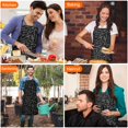 thumbnail image 7 of Math Equations Algebra Black Pattern Apron-Garden Aprons for Women with Pockets-Cotton Linen Waterproof Kitchen Cooking Gardening Aprons Adjustable for Kitchen,Cooking,BBQ and Salon 33x27 Inch, 7 of 7