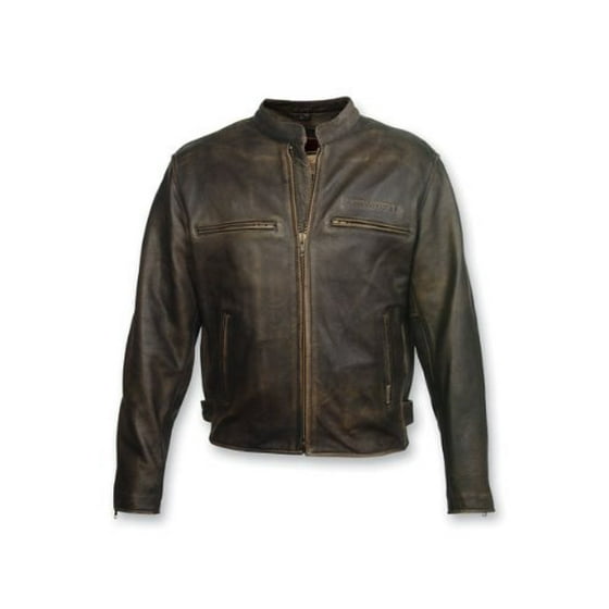 Milwaukee Motorcycle Clothing Company Men S Crazy Horse Jacket Distressed Black Large