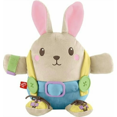 Fisher-Price Toddler Educational Toy Learn to Dress Bunny Plush Animal Activity Doll for Preschool Kids Ages 2  Years