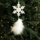 thumbnail image 1 of mfyjkho Adorno de copo de nieve blanco de plástico para árbol de Navidad, decoración navideña, colgante de plumas para árbol festivo, chimenea o decoración interior. Tamaño: 11 x 4 x 2 cm. 1 unidad., 1 of 6