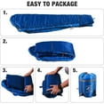 thumbnail image 3 of RedSwing Kids Mummy Sleeping Bag for Camping, 3 Season Cold Weather Sleeping Bag Fit Boys,Girls & Teens, Blue with 3.3lbs Filling, 3 of 8