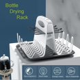 thumbnail image 3 of LTS EMIRA High Capacity Drying Rack with 5pcs Brushes, Deluxe Countertop Drying Rack, Universal Drying Station, Baby Bottle Drying Rack with Bottle Brushes, Cup and Bottle Drying Rack, 3 of 8