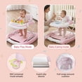 thumbnail image 7 of PRVAETU 5 in 1 Baby Walker,Jumper,Rocking,Push,Eating Mode for Boys Girls,Foldable,Music & Light,Height Adjustable,Wheel for Infant,Pink Stripes, 7 of 7