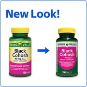 Spring Valley Black Cohosh Menopause Support Dietary Supplement Tablets, 40 mg, 100 Count