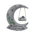 thumbnail image 2 of Estatuilla de animal Ángel Moon Soledad decoración de resina para exteriores Color gris 4,9x2,5x5,3 pulgadas, 2 of 10